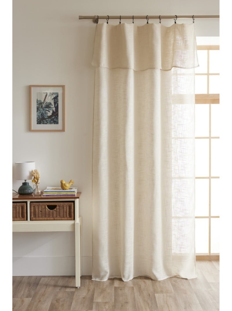 Voilages - Le Fil d'Ariane - 100% Polyester Beige sable - Kiabi