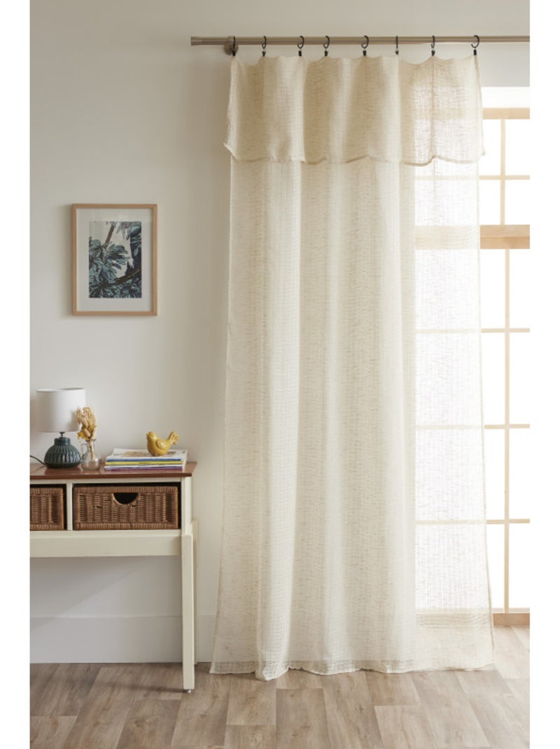 Voilages - Le Fil d'Ariane - 100% Polyester Beige sable - Kiabi