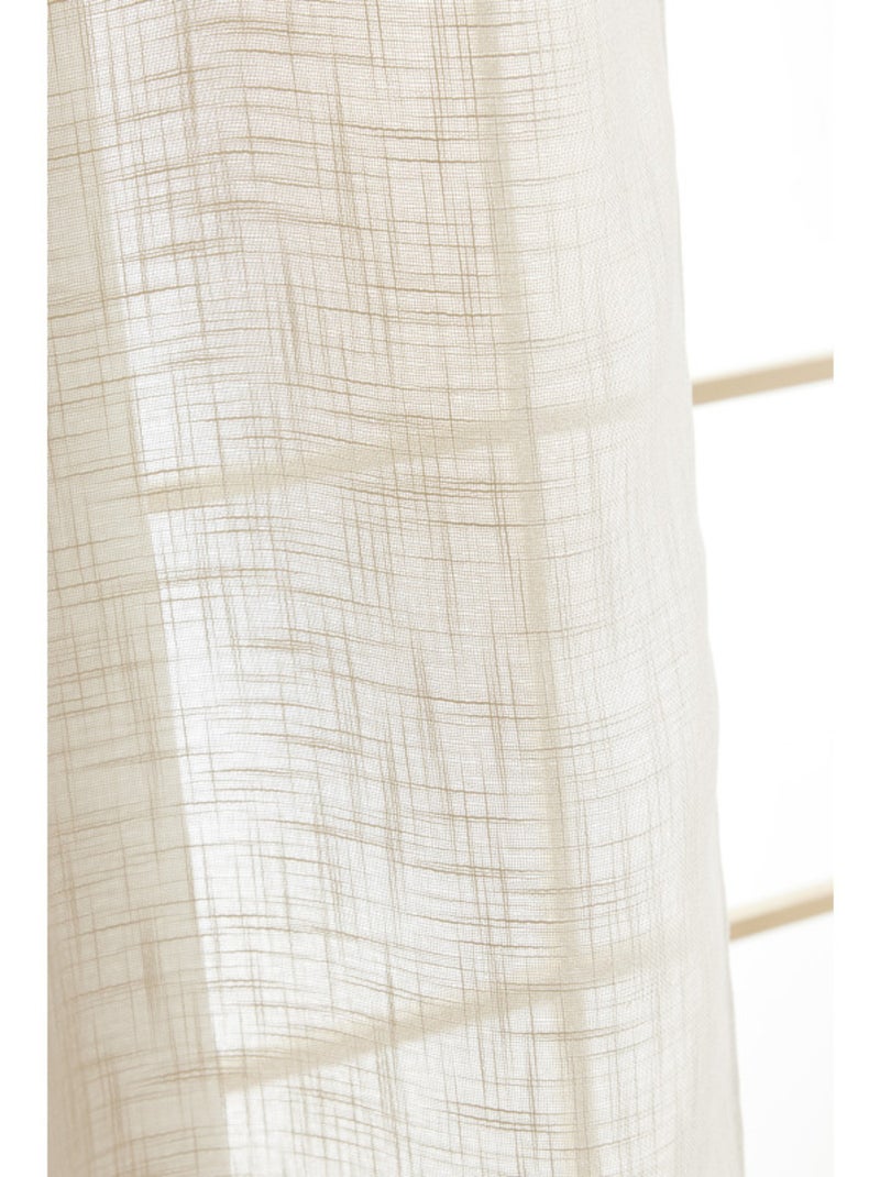 Voilages - Le Fil d'Ariane - 100% Polyester Beige sable - Kiabi
