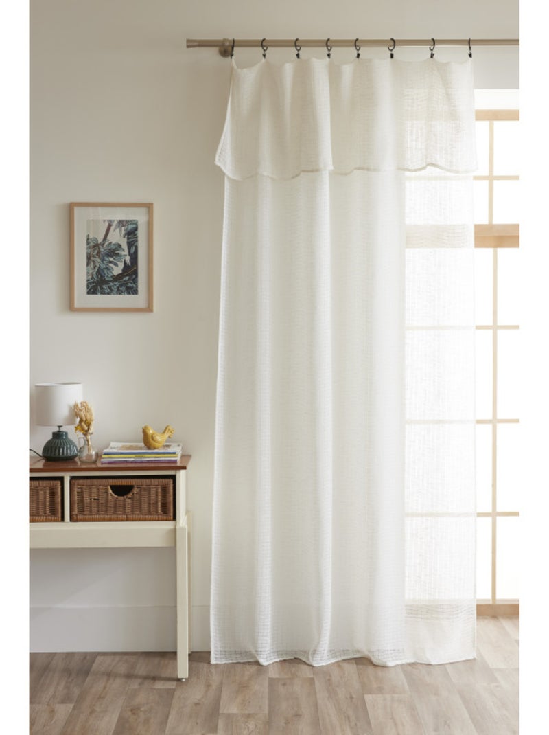 Voilages - Le Fil d'Ariane - 100% Polyester Ivoire - Kiabi