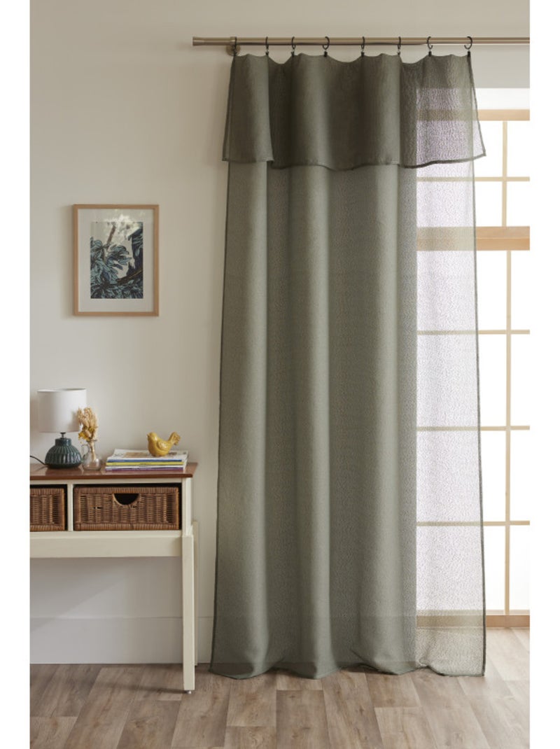 Voilages - Le Fil d'Ariane - 100% Polyester Kaki - Kiabi