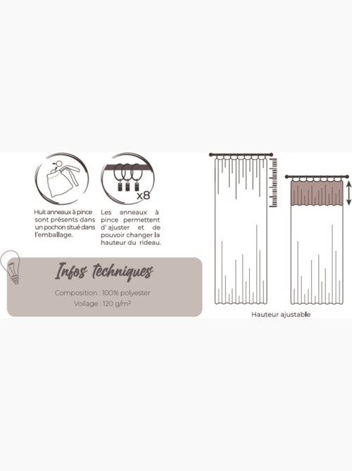 Voilages - Le Fil d'Ariane - 100% Polyester - Kiabi Voilages - Le Fil d'Ariane - 100% Polyester - Kiabi