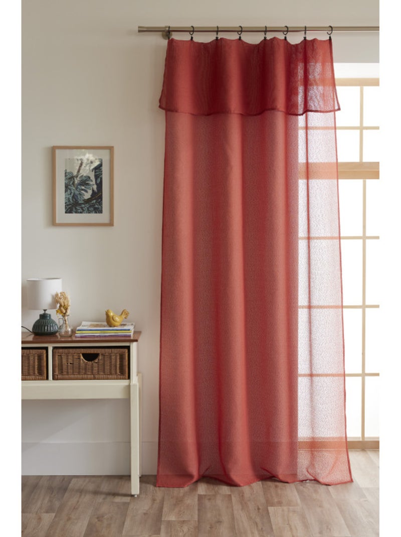 Voilages - Le Fil d'Ariane - 100% Polyester Terracotta - Kiabi