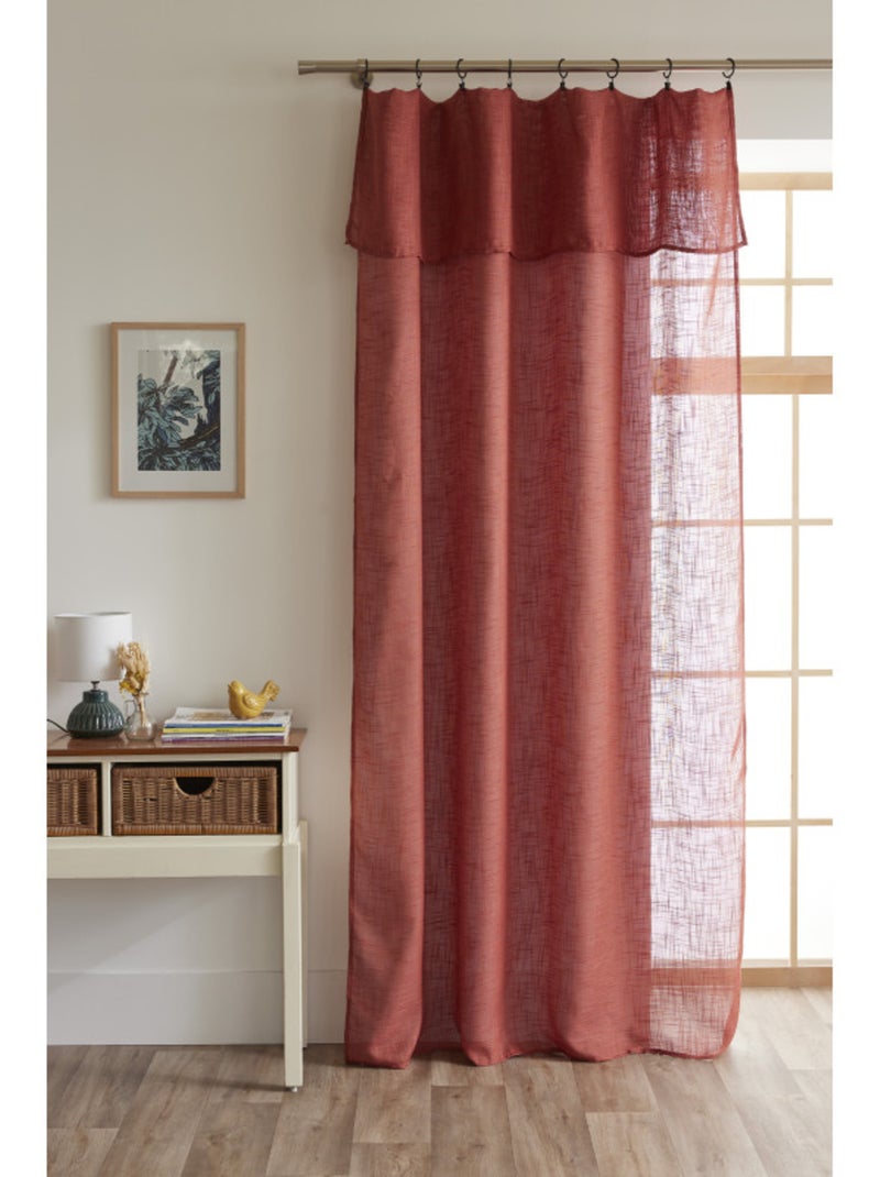 Voilages - Le Fil d'Ariane - 100% Polyester Terracotta - Kiabi