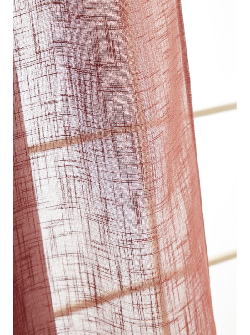 Voilages - Le Fil d'Ariane - 100% Polyester Terracotta - Kiabi