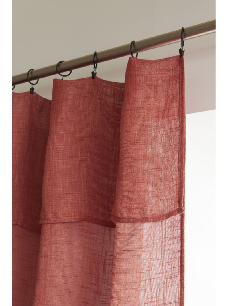Voilages - Le Fil d'Ariane - 100% Polyester Terracotta - Kiabi