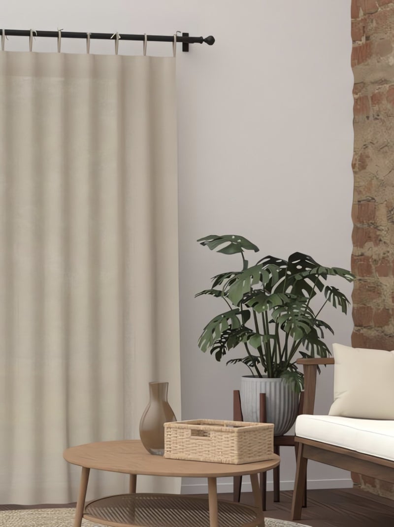 Voile à nouettes en coton 135x250 cm PANAMA, par Soleil d'Ocre Beige - Kiabi