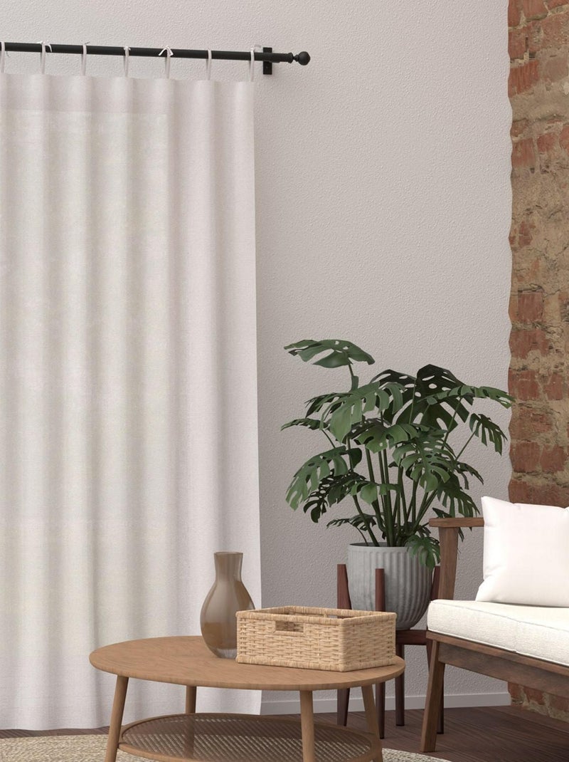 Voile à nouettes en coton 135x250 cm PANAMA, par Soleil d'Ocre Blanc - Kiabi