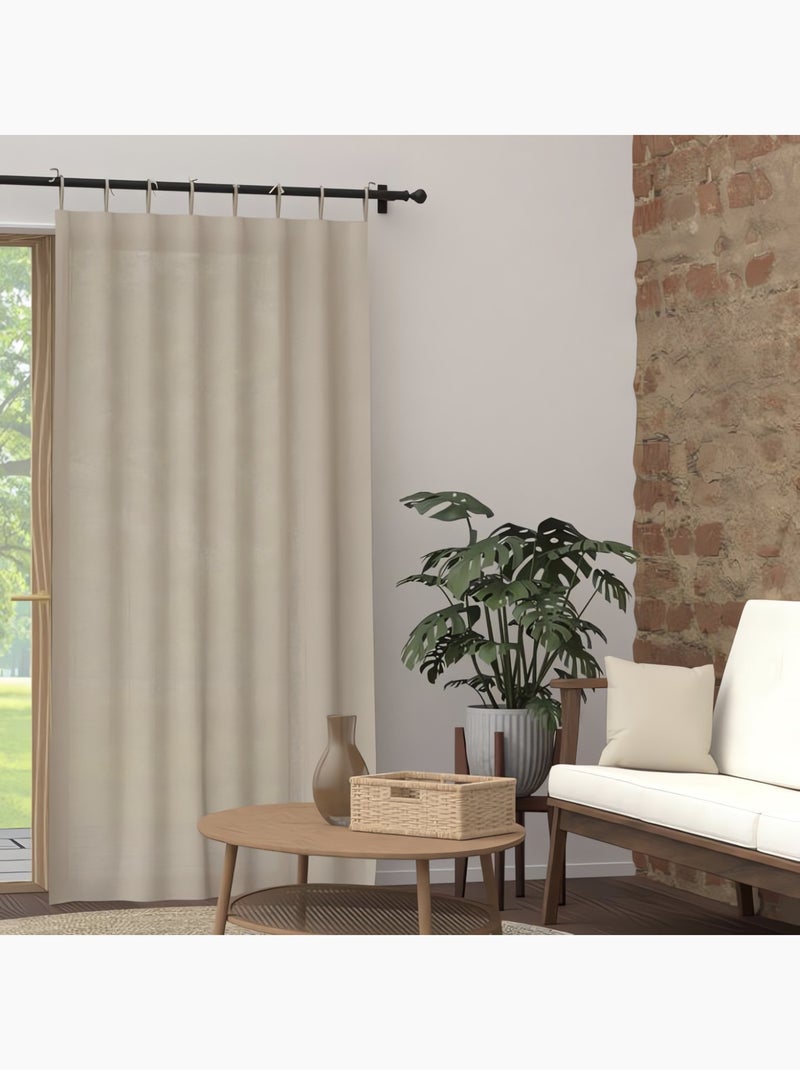 Voile à nouettes en coton 135x250 cm PANAMA, par Soleil d'Ocre Ecru - Kiabi
