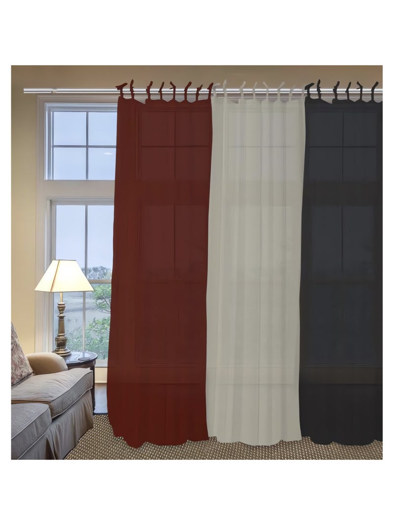 Voile à nouettes en coton 135x250 cm PANAMA, par Soleil d'Ocre Rouge brique - Kiabi