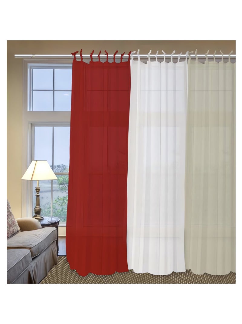 Voile à nouettes en coton 135x250 cm PANAMA, par Soleil d'Ocre Rouge - Kiabi