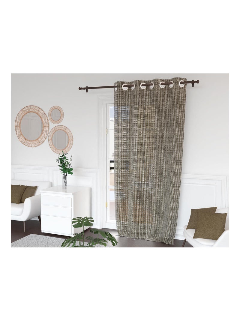 Voile à oeillets 135x250 cm ARTHUR, par Soleil d'Ocre Marron - Kiabi