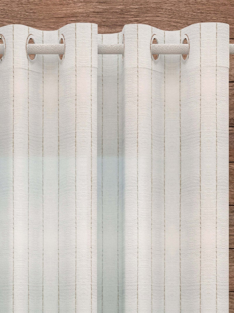 Voile à oeillets 135x250 cm CALI, par Soleil d'Ocre Blanc - Kiabi