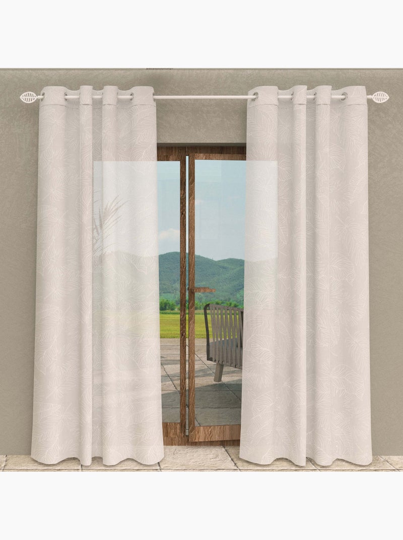 Voile à oeillets 135x250 cm CELIA, par Soleil d'Ocre Blanc - Kiabi