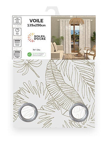 Voile à oeillets 135x250 cm CELIA, par Soleil d'Ocre