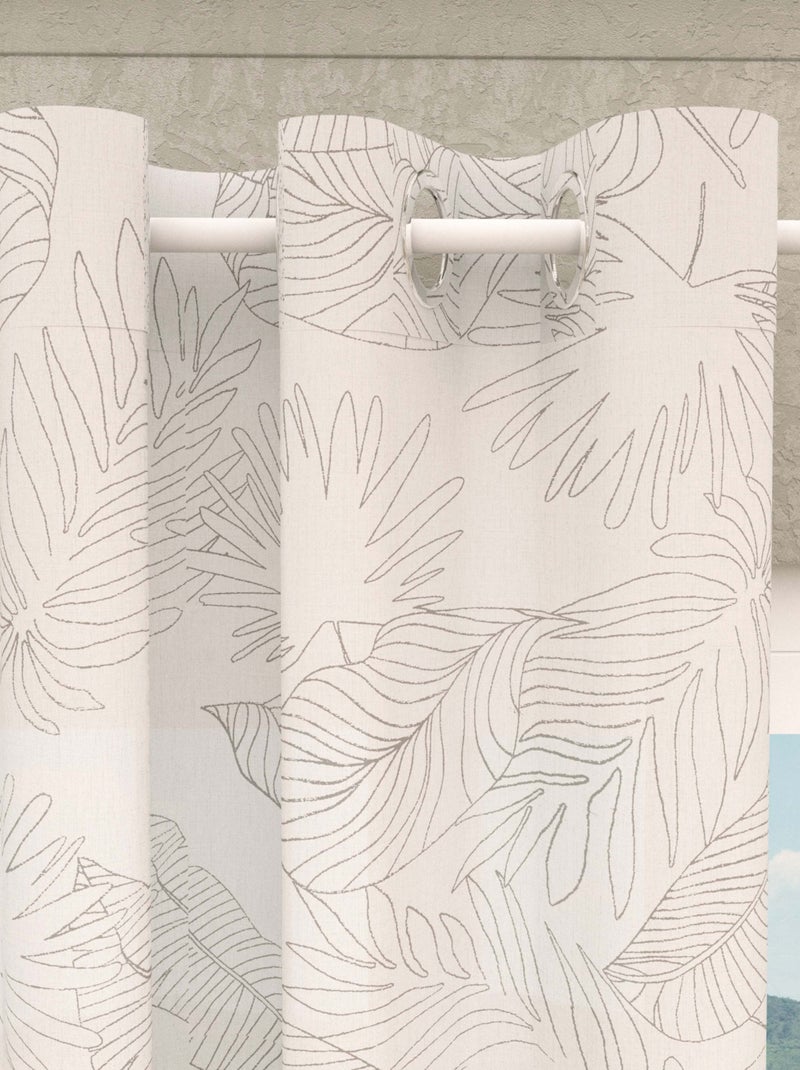 Voile à oeillets 135x250 cm CELIA, par Soleil d'Ocre Taupe - Kiabi