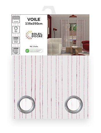 Voile à oeillets 135x250 cm CHARLIE, par Soleil d'Ocre