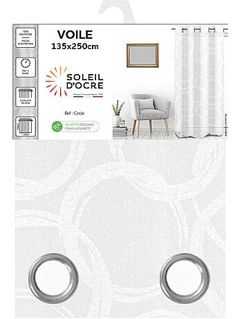 Voile à oeillets 135x250 cm CIRCLE, par Soleil d'Ocre