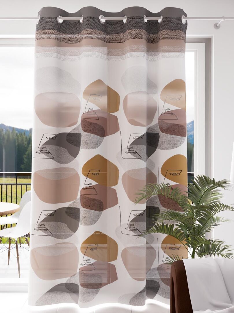 Rideau à Oeillets Arthur Beige - 135x250 Cm - 100% Polyester - Prêt à Poser - Décoration Tendance - 7