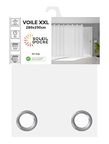 Voile à oeillets baie vitrée 280x250 cm DOLLY, par Soleil d'ocre