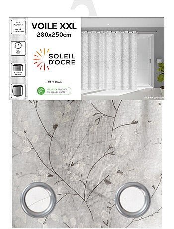 Voile à oeillets baie vitrée 280x250 cm OSAKA, par Soleil d'Ocre
