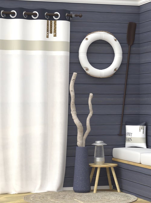 Voile à oeillets en coton 135x250 cm ESPRIT MARIN, par Soleil d'Ocre - Kiabi