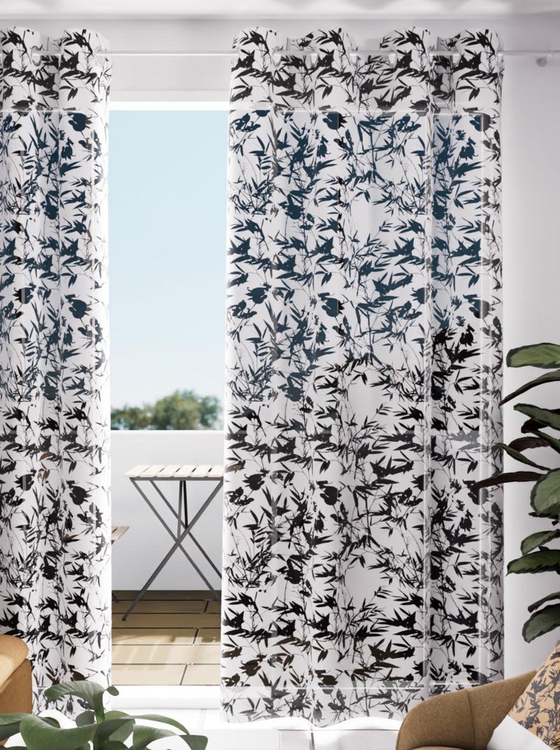 Voile à oeillets en coton 135x250 cm MAYLINE, par Soleil d'Ocre Blanc - Kiabi