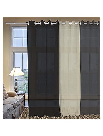 Voile à oeillets en coton 135x250 cm PANAMA, par Soleil d'Ocre