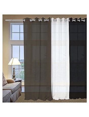 Voile à oeillets en coton 135x250 cm PANAMA, par Soleil d'Ocre