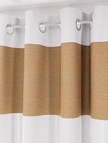 Voile à oeillets en coton lavé 135x250 cm JUTE, par Soleil d'Ocre