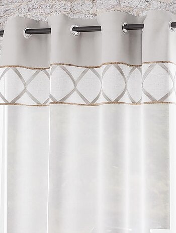 Voile à oeillets en pur coton 135x250 cm AUDE, par Soleil d'Ocre