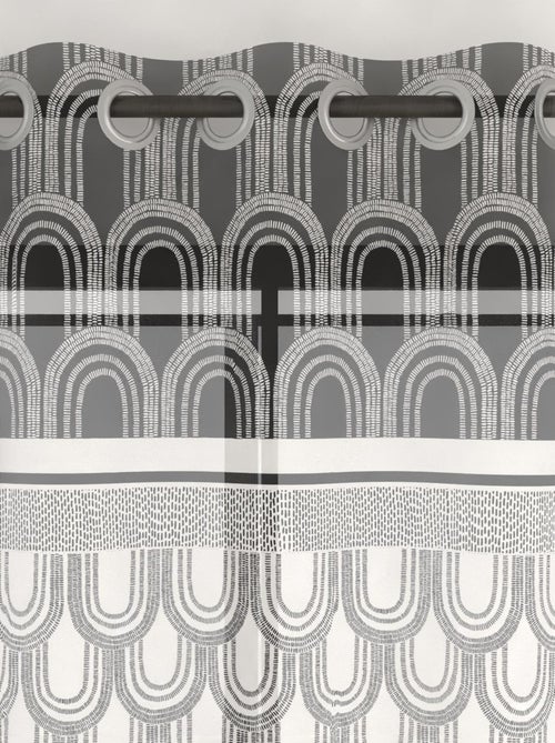 Voile à oeillets imprimé 135x250 cm DUNE, par Soleil d'Ocre - Kiabi