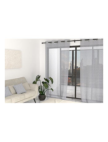 Voile à oeillets imprimé 135x250 cm OPHELIA, par Soleil d'Ocre