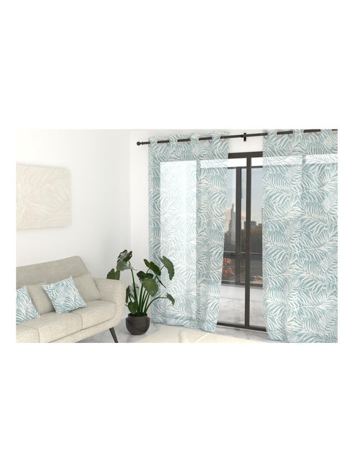 Voile à oeillets imprimé en polycoton 135x250 cm GUYANE, par Soleil d'Ocre - Kiabi