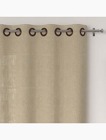 Voile à oeillets lin coton 135x250 cm LINO, par Soleil d'Ocre