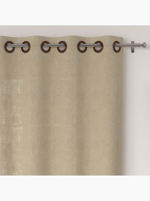Voile à oeillets lin coton 135x250 cm LINO, par Soleil d'Ocre - Kiabi