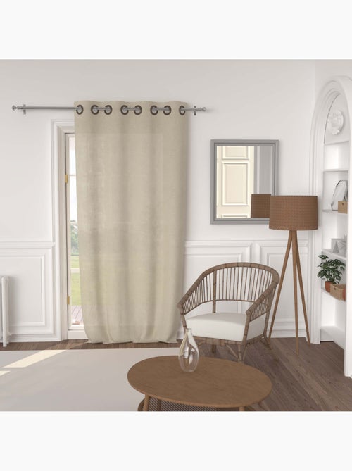 Voile à oeillets lin coton 135x250 cm LINO, par Soleil d'Ocre - Kiabi