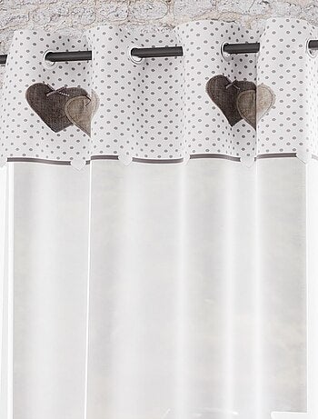 Voile à oeillets pur coton 135x250 cm LOVE, par Soleil d'Ocre