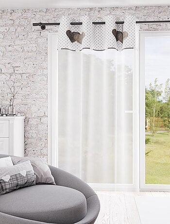 Voile à oeillets pur coton 135x250 cm LOVE, par Soleil d'Ocre