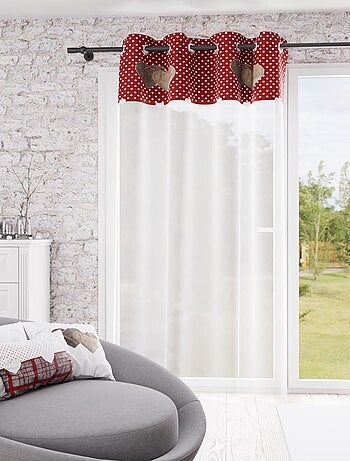 Voile à oeillets pur coton 135x250 cm LOVE, par Soleil d'Ocre