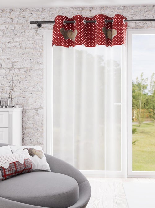 Voile à oeillets pur coton 135x250 cm LOVE, par Soleil d'Ocre - Kiabi