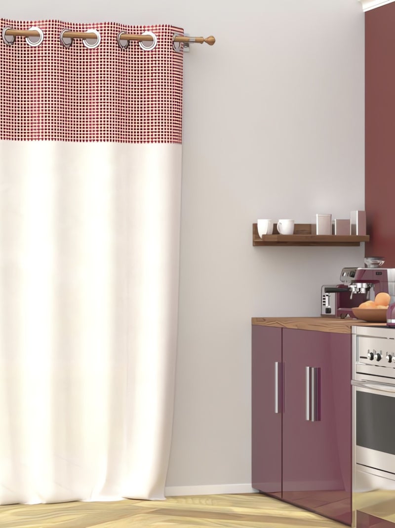 Voile coton à oeillets 135x250 cm PAULETTE, par Soleil d'Ocre Blanc - Kiabi