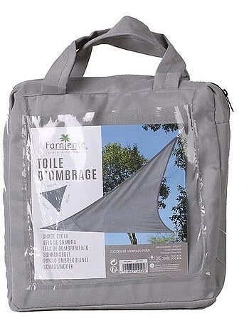 Voile d'ombrage 3.6x3.6x3.6 m gris