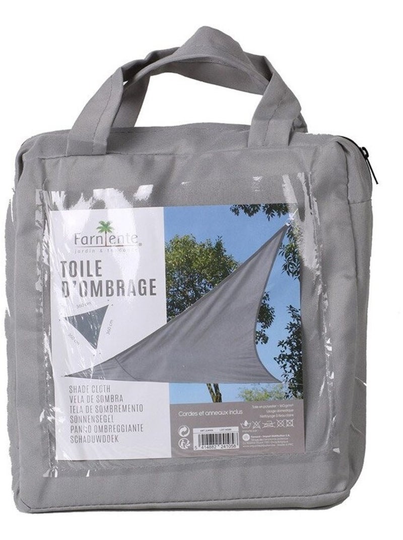 Voile d'ombrage 3.6x3.6x3.6 m gris Gris - Kiabi