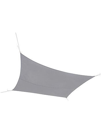 Voile d'ombrage 4x3 m gris clair