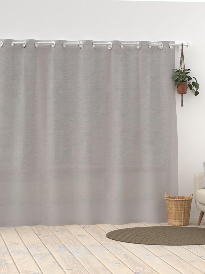 Voile lin à oeillets 280x250 cm LINEN gris, par Soleil d'Ocre Gris - Kiabi