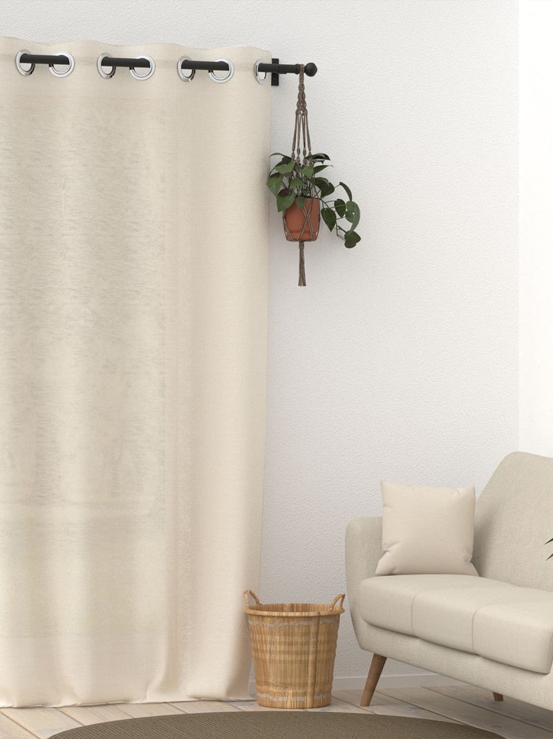 Voile lin à oeillets LINEN, par Soleil d'Ocre Beige - Kiabi