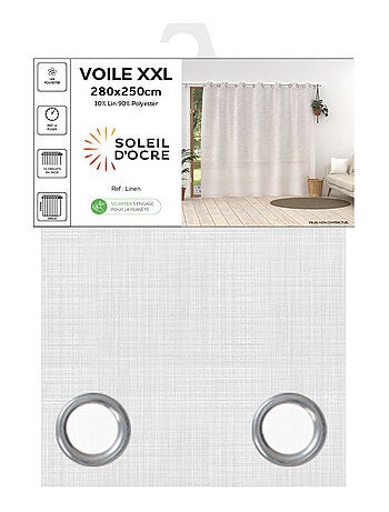 Voile lin à oeillets LINEN, par Soleil d'Ocre