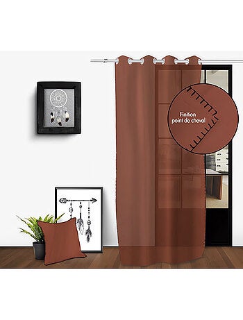 Voile oeillets en coton lavé SPIRIT blanc, par Soleil d'Ocre