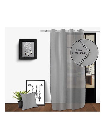 Voile oeillets en coton lavé SPIRIT blanc, par Soleil d'Ocre